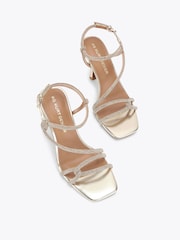 KG Kurt Geiger Gold Audrey High Sandals - Image 2 of 4