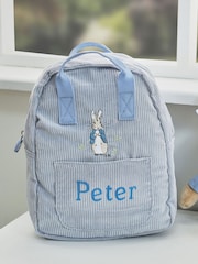 My 1st Years Personalised Peter Rabbit™ Blue Cord Mini Backpack - Image 1 of 4