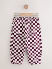 Burgundy Red Single Wide Leg Jersey Joggers (3mths-7yrs) - Image 5 of 8