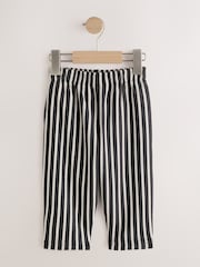 Charcoal Grey/Ecru Stripe Single Wide Leg Jersey Joggers (3mths-7yrs) - Image 1 of 6
