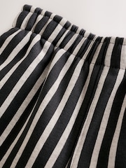 Charcoal Grey/Ecru Stripe Single Wide Leg Jersey Joggers (3mths-7yrs) - Image 3 of 6