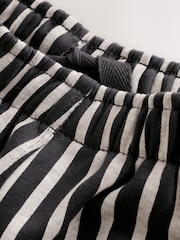 Charcoal Grey/Ecru Stripe Single Wide Leg Jersey Joggers (3mths-7yrs) - Image 5 of 6