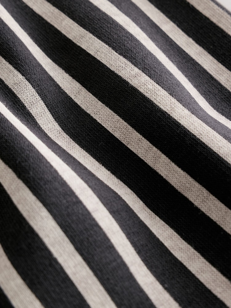 Charcoal Grey/Ecru Stripe Single Wide Leg Jersey Joggers (3mths-7yrs) - Image 6 of 6 Charcoal Grey/Ecru Stripe Single Wide Leg Jersey Joggers (3mths-7yrs) - Image 6 of 6