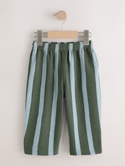 Green/Blue Stripe Single Wide Leg Jersey Joggers (3mths-7yrs) - Image 5 of 8
