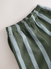 Green/Blue Stripe Single Wide Leg Jersey Joggers (3mths-7yrs) - Image 8 of 8