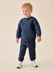 Navy Price Starter Crew Joggers Set (3mths-7yrs) - Image 1 of 9