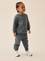 Charcoal Grey Price Starter Crew Joggers Set (3mths-7yrs) - Image 1 of 10