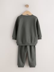 Charcoal Grey Price Starter Crew Joggers Set (3mths-7yrs) - Image 8 of 10