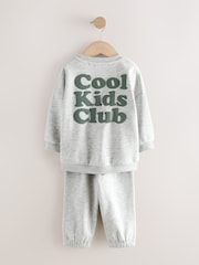 Grey Semi Plain Crew Joggers Set (3mths-7yrs) - Image 2 of 5
