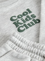 Grey Semi Plain Crew Joggers Set (3mths-7yrs) - Image 4 of 5