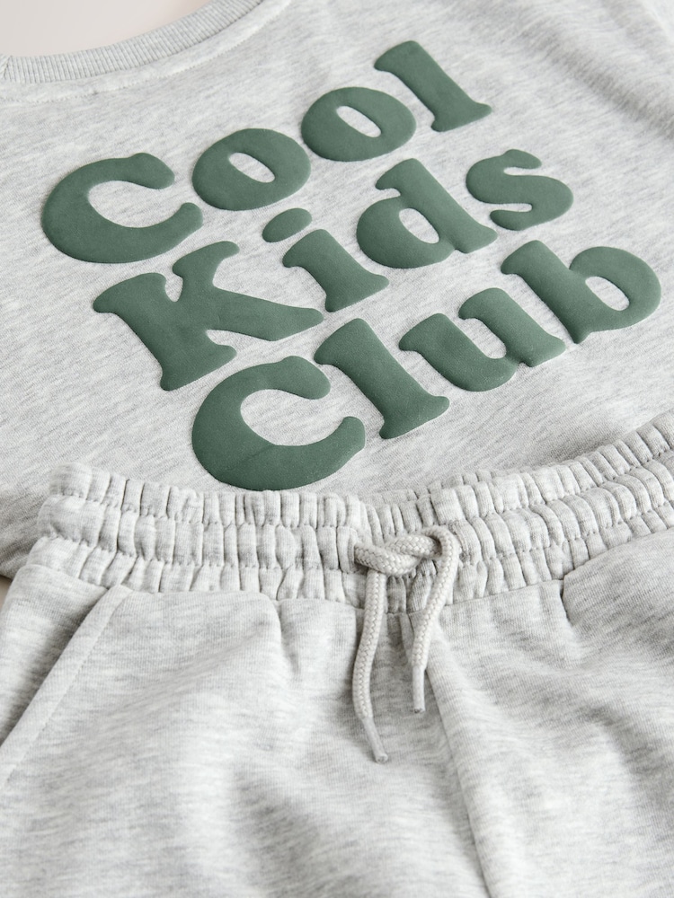 Grey Semi Plain Crew Joggers Set (3mths-7yrs) - Image 5 of 5