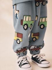 Light Blue All Over Print Crew Neck Sweat Top and Joggers Set (3mths-7yrs) - Image 4 of 4