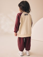 Burgundy Red Crew Neck Joggers Set (3mths-7yrs) - Image 3 of 5