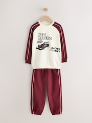 Roșu vișiniu - Set Pantaloni sport cu Guler rotund (3mths-7yrs) - Imaginea 6 din 11