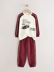 Roșu vișiniu - Set Pantaloni sport cu Guler rotund (3mths-7yrs) - Imaginea 7 din 11