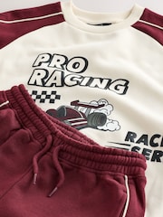 Roșu vișiniu - Set Pantaloni sport cu Guler rotund (3mths-7yrs) - Imaginea 9 din 11