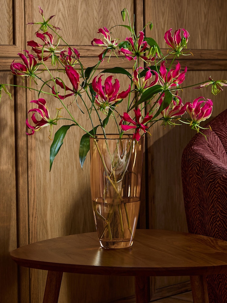 Gold Lustre Finish Slumped Glass Vase - Image 1 of 1 Gold Lustre Finish Slumped Glass Vase - Image 1 of 1