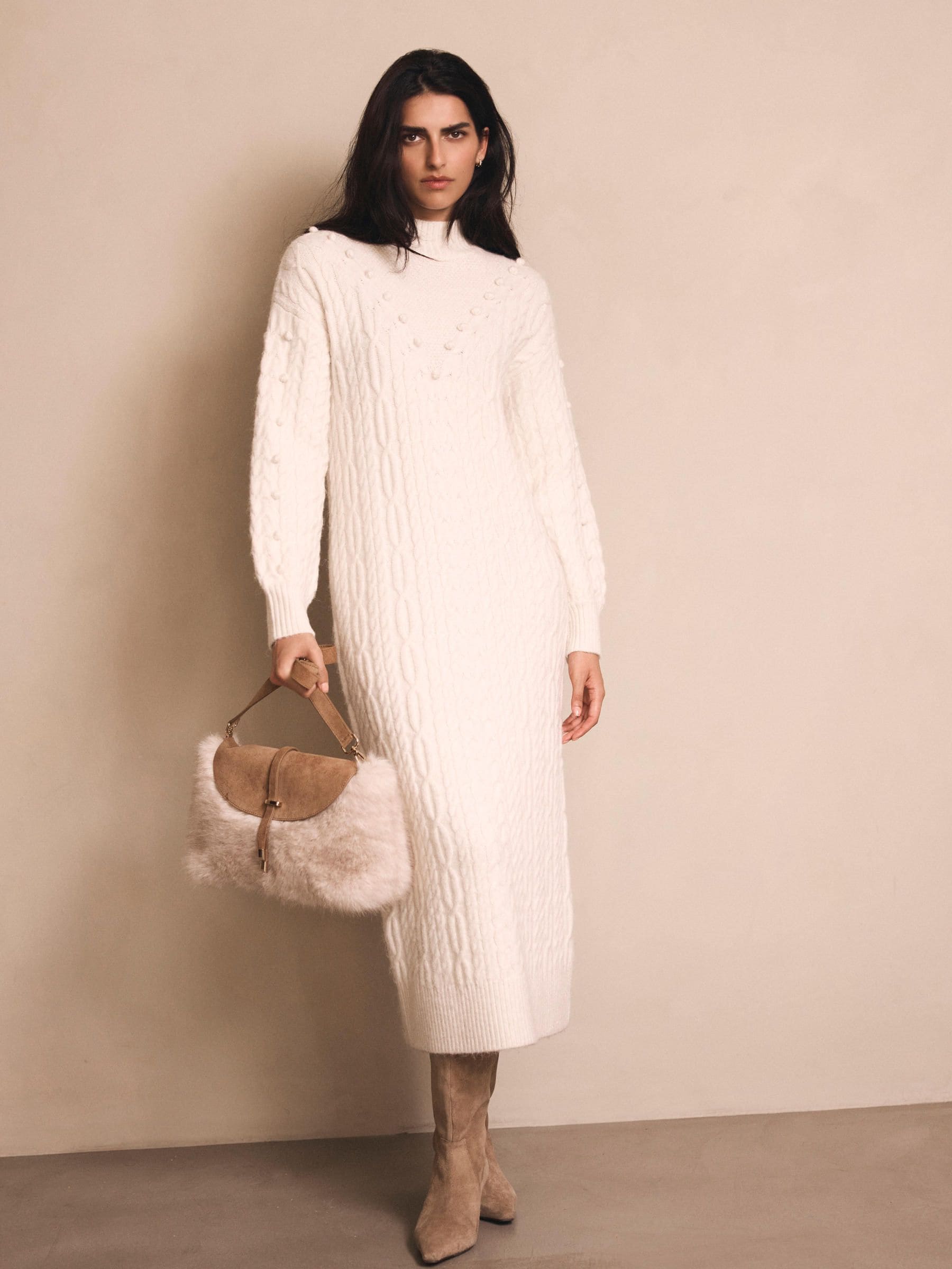 velvet knitted dresses Buy Mint Velvet Cream Bobble Detail Knitted Midi Dress from Next USA