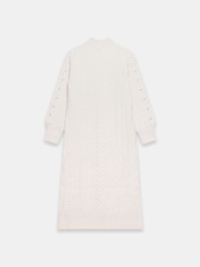 Mint Velvet Cream Bobble Detail Knitted Midi Dress - Image 8 of 8