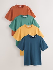 Navy / Green / Ochre Yellow / Orange - Motionflex Soft T-Shirts 4 Pack - 11的图像1｝