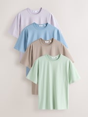 Blue / Neutral / Green / Lilac - Motionflex Soft T-Shirts 4 Pack - 12的图像1｝