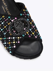 Kurt Geiger London Chelsea Cross Strap Black Sandals - Image 4 of 4