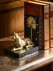 Gold Luca Leopard Bookend Ornament - Image 1 of 5