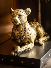 Gold Luca Leopard Bookend Ornament - Image 2 of 5