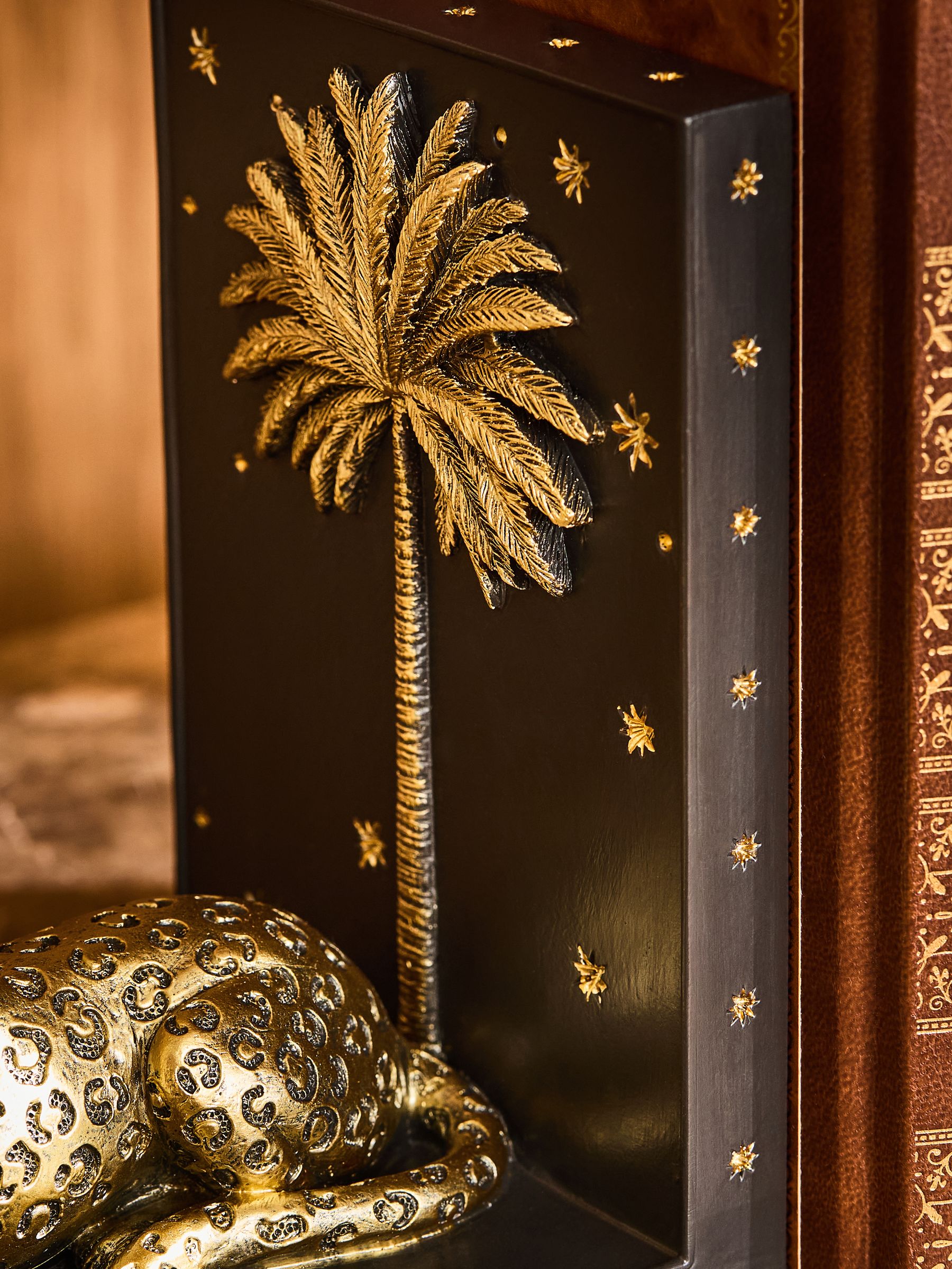 Saudi Gold Code Buy Gold Luca Leopard Bookend Ornament from Next Saudi Arabia