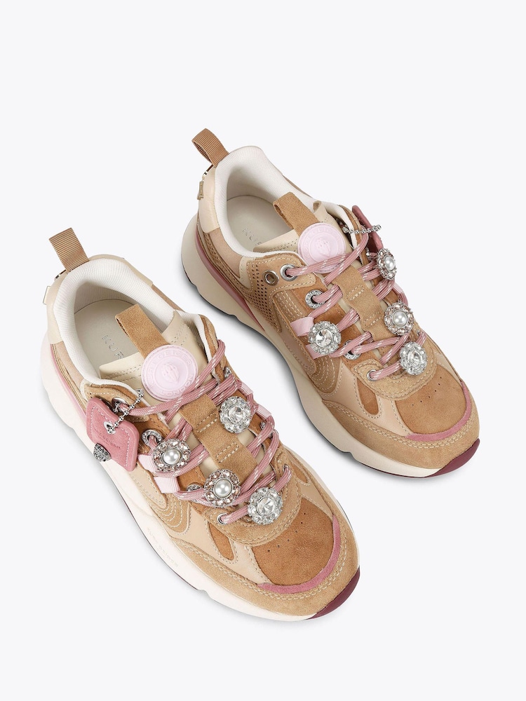 Kurt Geiger London Runner Brown Trainers - Image 2 of 4