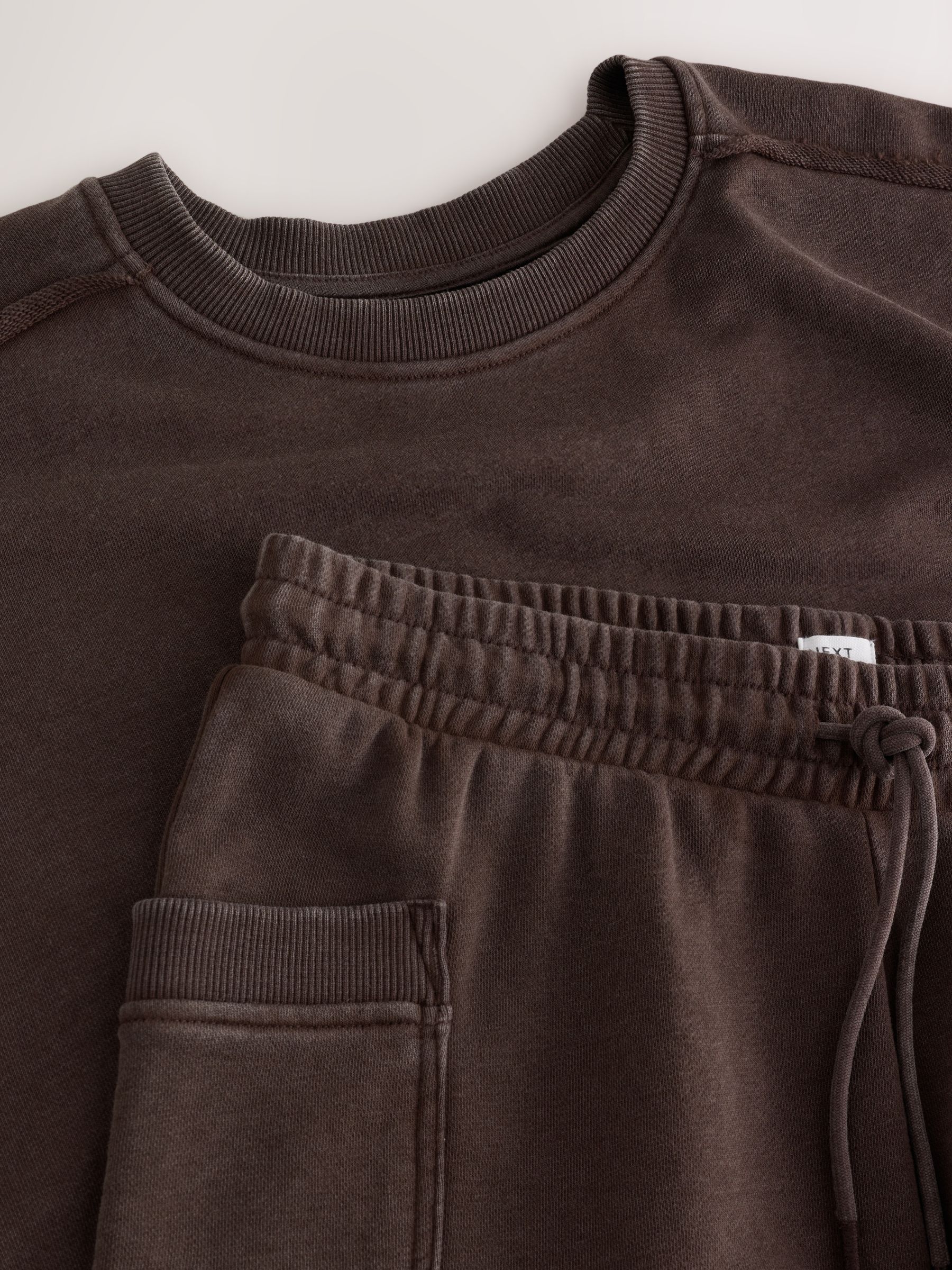 Buy Chocolate Brown Sweatshirt and Short Loungewear Set from Next USA