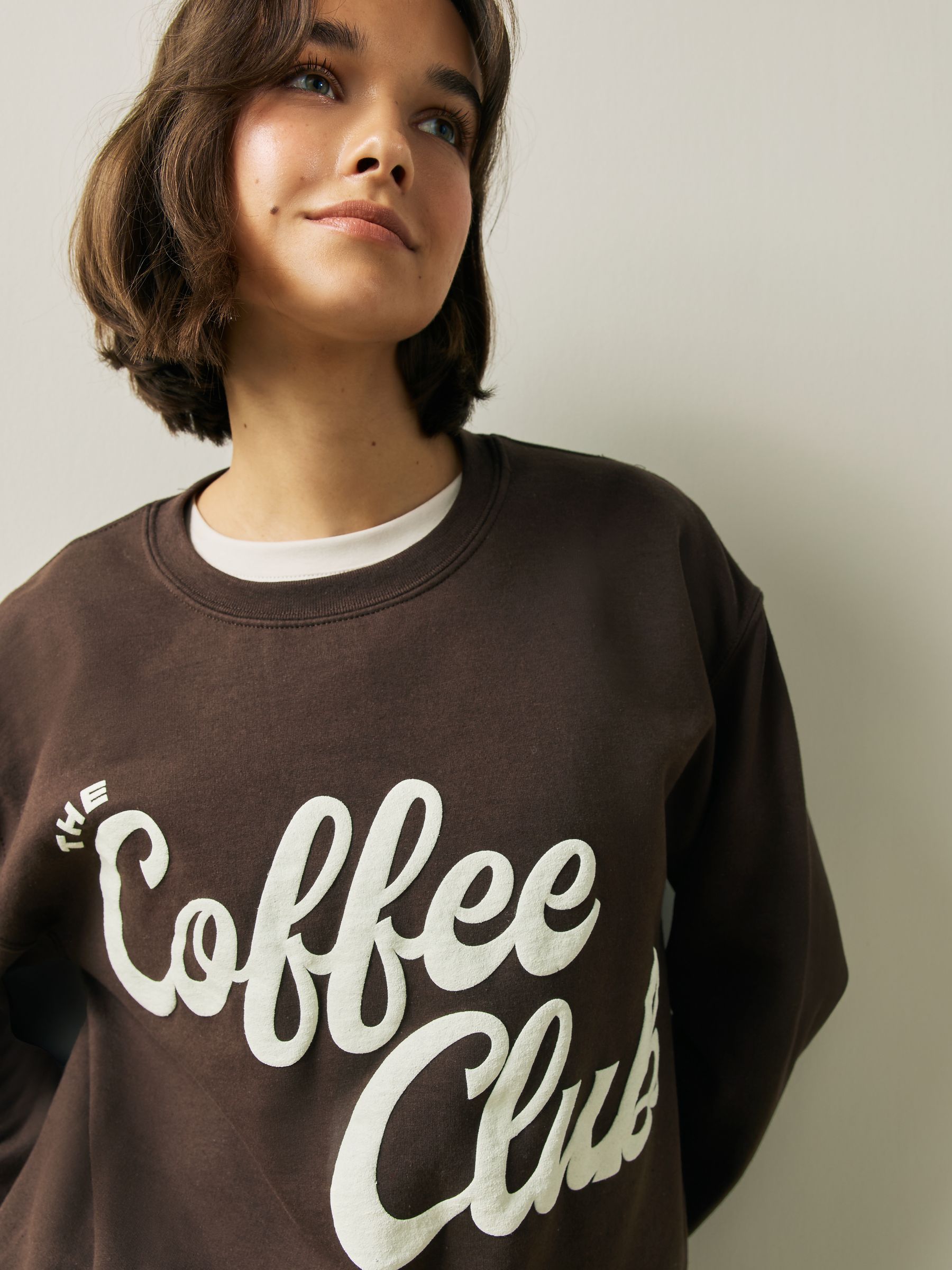 Buy Chocolate Brown Coffee Club Sweatshirt from Next Ireland