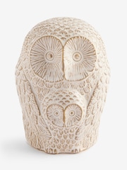 Cream Ceramic Owl Ornament - Image 3 of 3