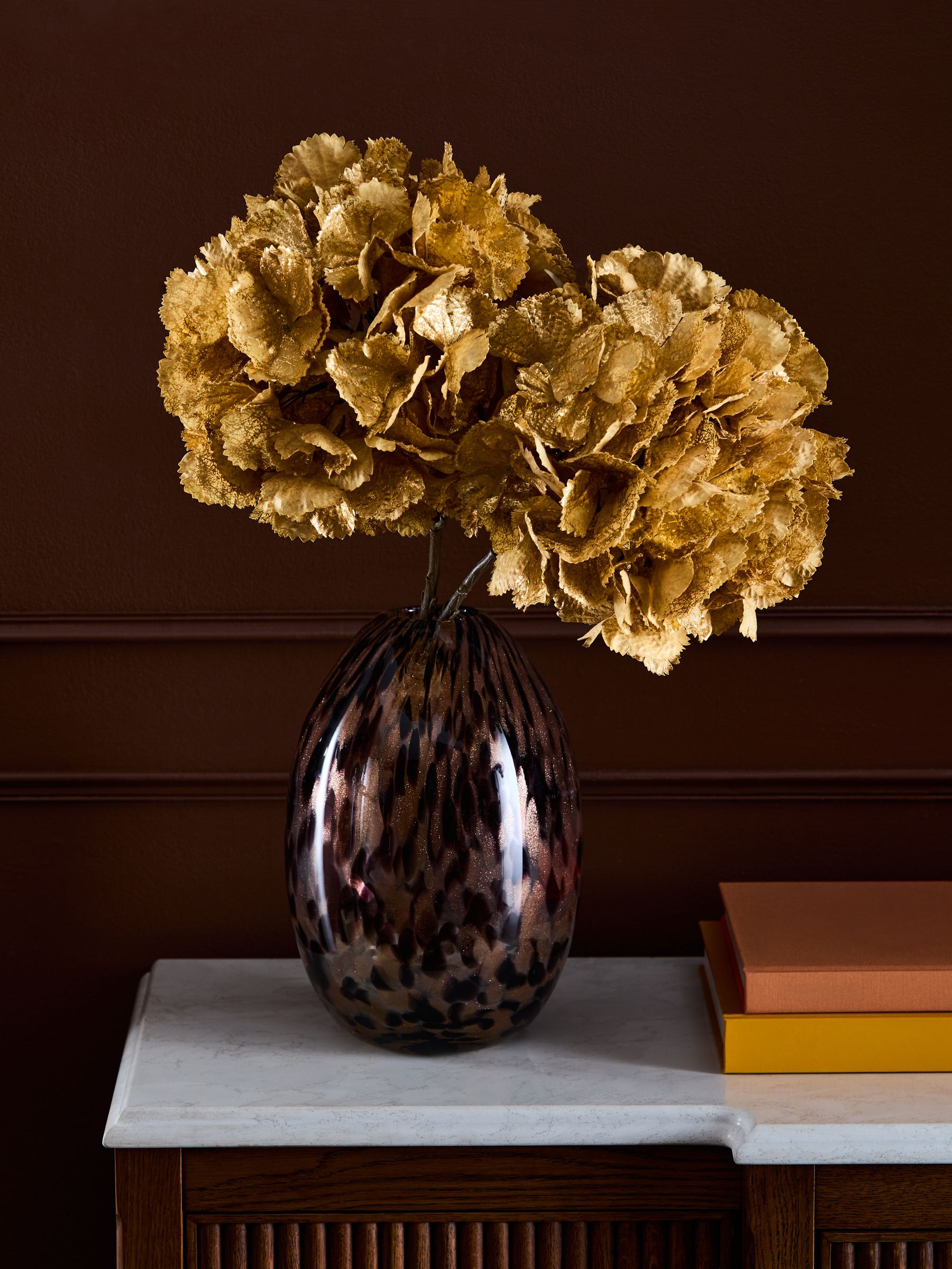 Buy Gold Artificial Hydrangea (2 Stems) from Next Oman