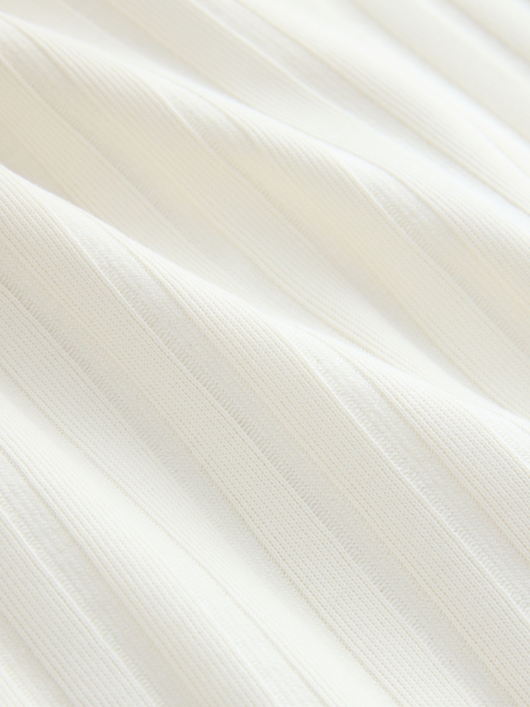 לבן בז' - Vertical Ribbed Vest - תמונה 7 מתוך 7