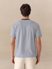 Blue Horizontal Stripe Ringer T-Shirt - Image 4 of 8