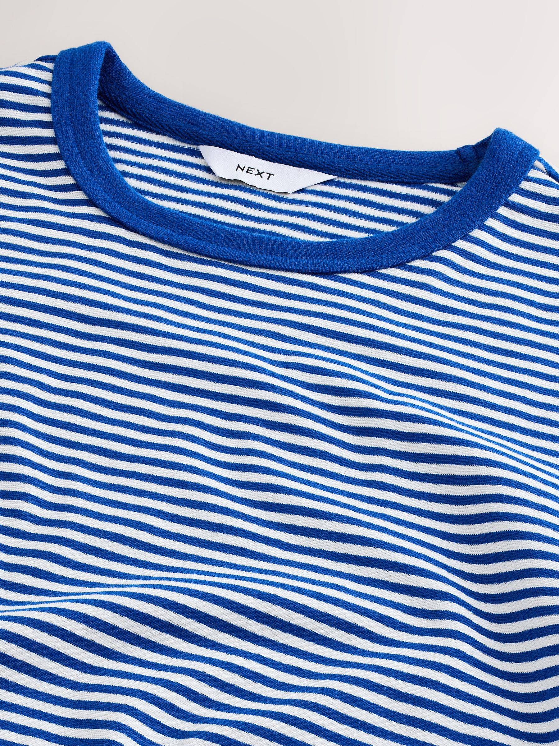Buy Blue Horizontal Stripe Ringer T-Shirt from Next USA