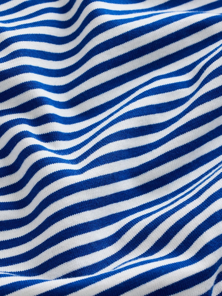 Blue Horizontal Stripe Ringer T-Shirt - Image 8 of 8