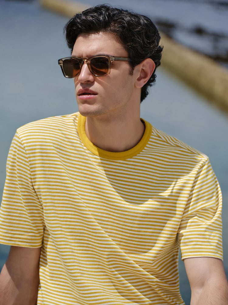Yellow Horizontal Stripe Ringer T-Shirt - Image 1 of 8