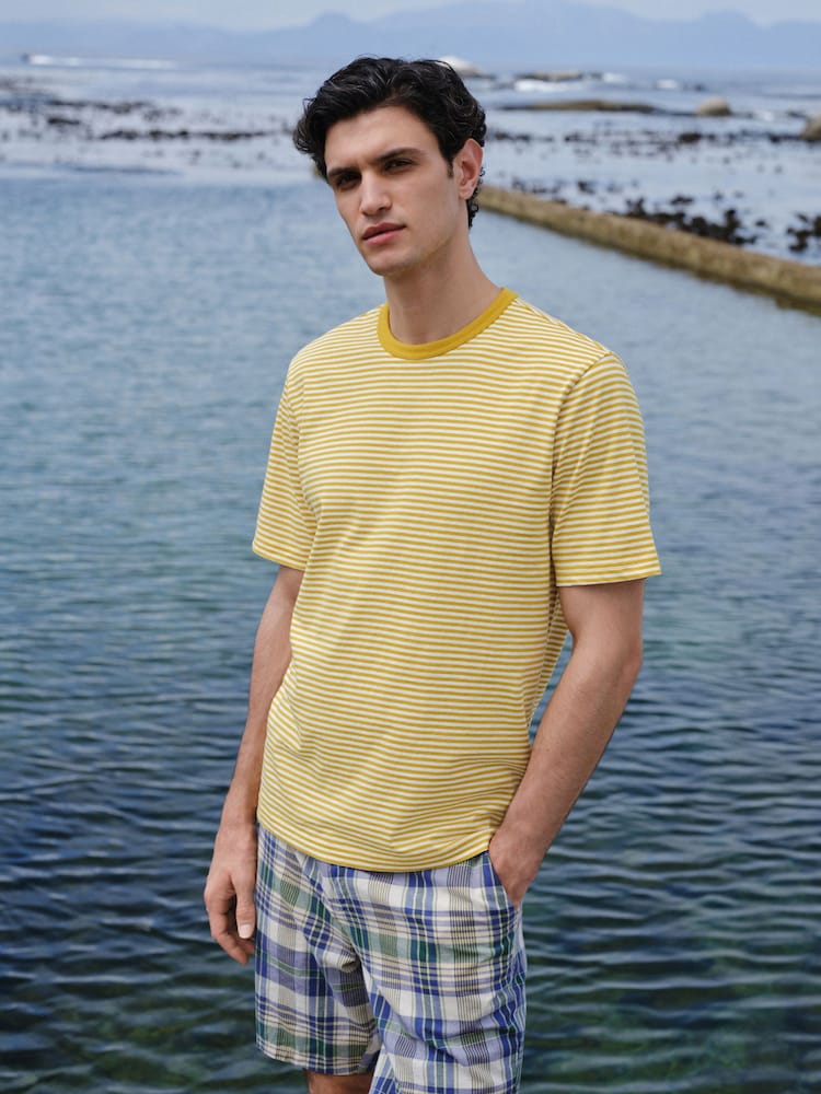 Yellow Horizontal Stripe Ringer T-Shirt - Image 2 of 8