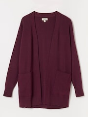 FatFace Selene Burgundy Red Knitted Longline Cardigan - Image 5 of 5