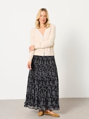 FatFace Skye Knitted Lace V Cardigan - Immagine 4 di 6