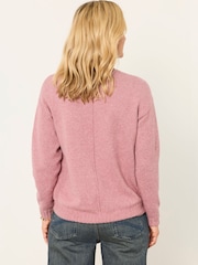 FatFace Barley Pink Knitted Crew Neck Jumper - Image 2 of 5
