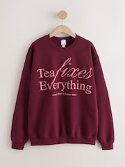 Burgundy Red Tea Sweatshirt - Image 5 of 7