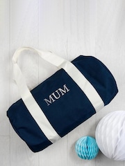 Treat Republic Blue Monogrammed Barrel Gym Bag - Image 7 of 7
