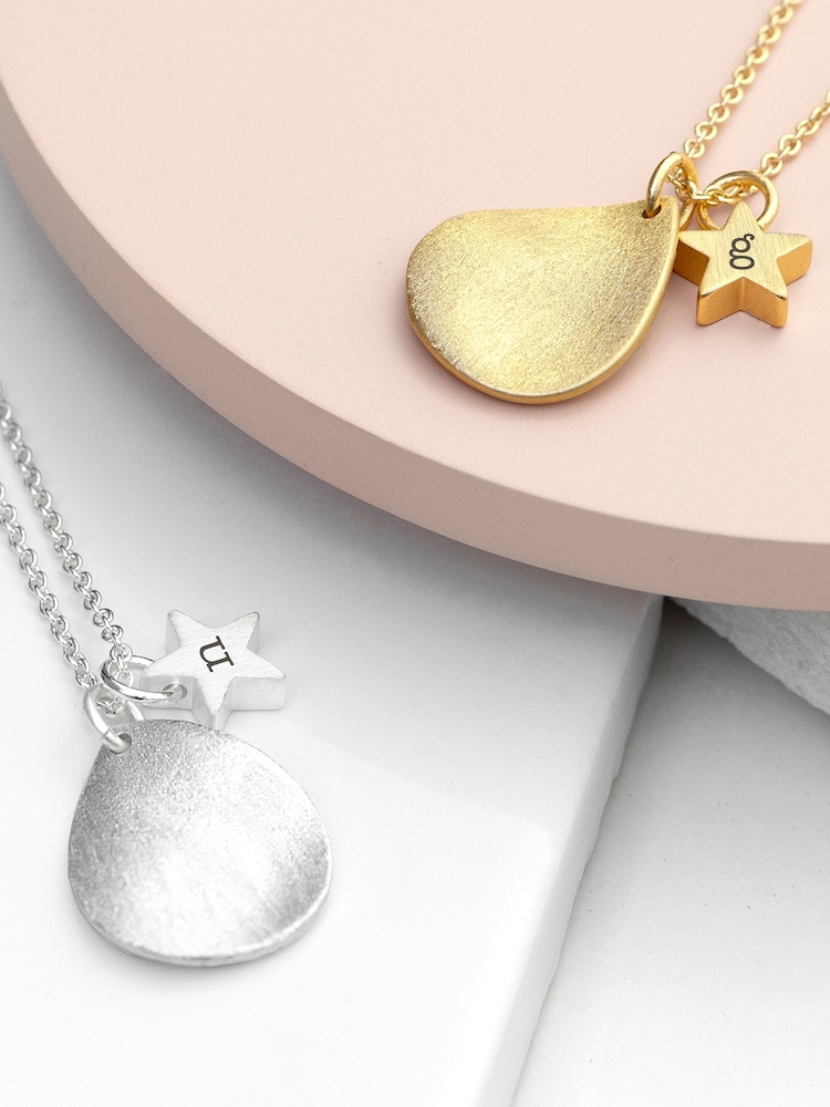 Treat Republic Personalised Matte Star and Drop Necklace - Image 2 of 5