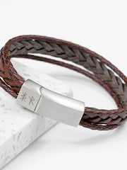 Treat Republic Personalised Mens Rune Woven Bracelet - Image 1 of 1