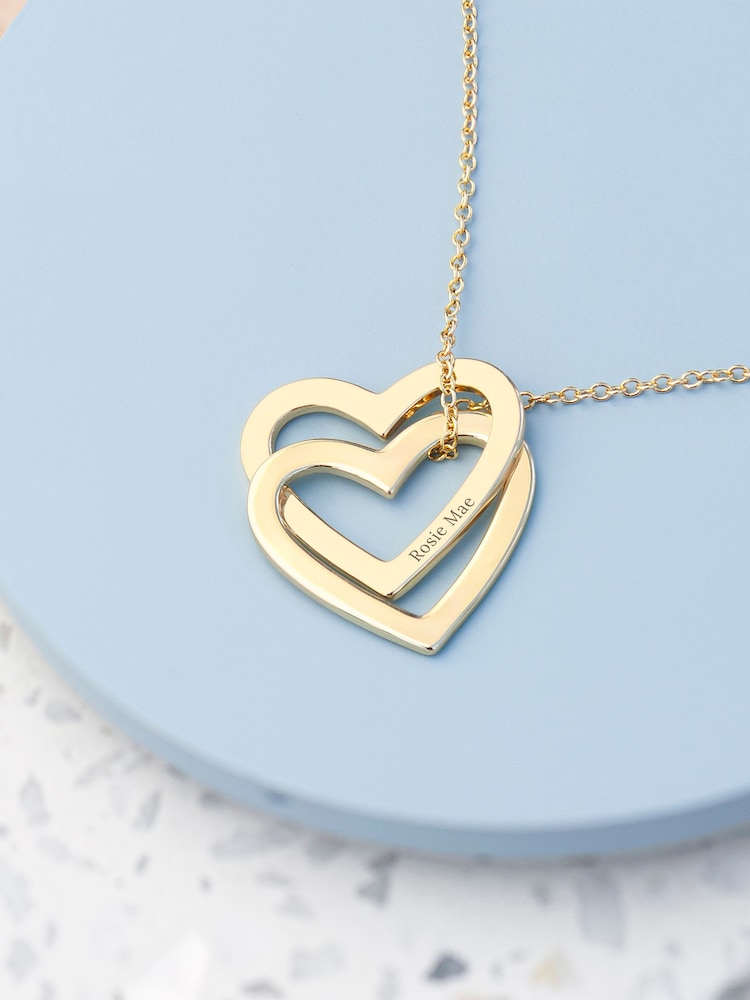 Treat Republic Personalised Entwined Hearts Necklace - Image 1 of 4