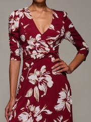 Jolie Moi Jersey Ruched Waist Fit & Flare Maxi Dress - صورة 3 من 6