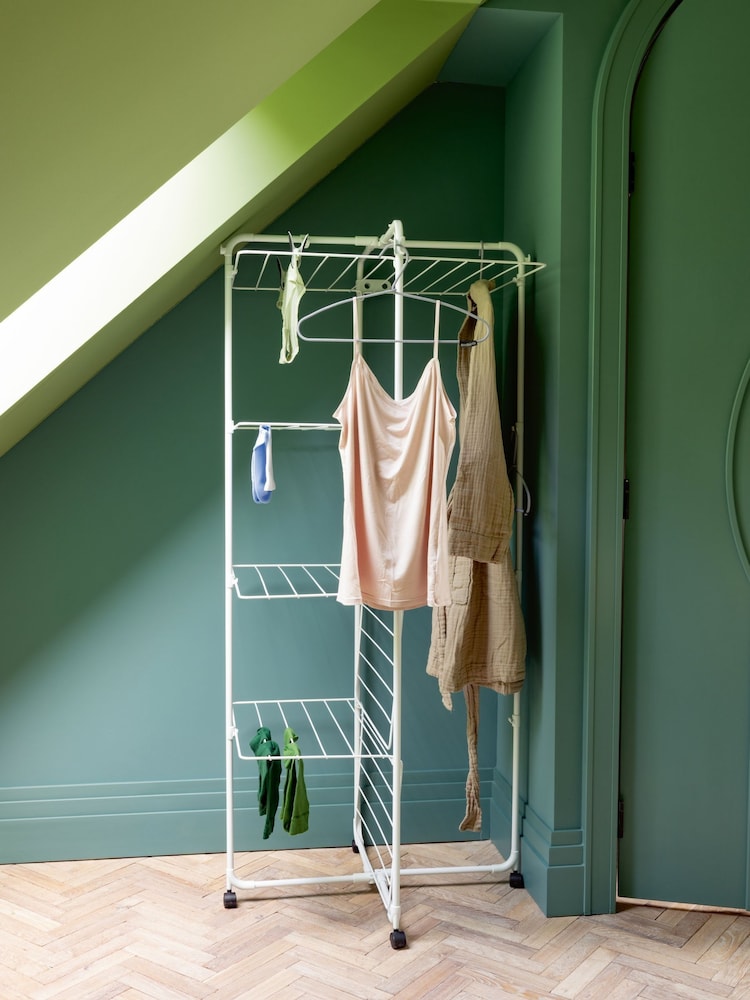 Brabantia White Hang On Tower Drying Rack 30m - Image 1 of 6 Brabantia White Hang On Tower Drying Rack 30m - Image 1 of 6